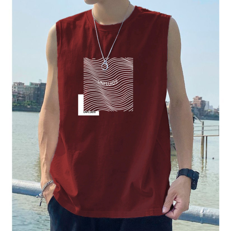 2026 Summer New Vintage Sleeveless Vest Trendy Brand Loose Fit Hong Kong Style Cool Printed Personality Fun Versatile 2026 Summer New Vintage Sleeveless Vest Trendy Brand Loose Fit Hong Kong Style Cool Printed Personality Fun Versatile