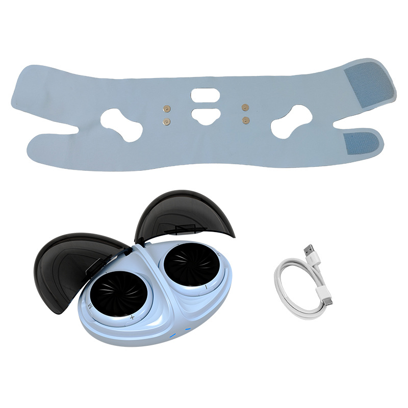 Pequeña V cara doble mandíbula masaje facial vendaje mejora massetor contorno facial doble mandíbula EMS pulso masaje vendaje