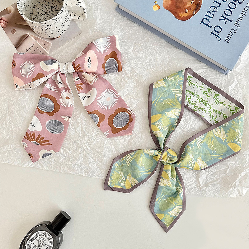 Bufanda de seda Sentido de alta calidad Nuevo estilo estilo nacional Cinturón para el cabello Bolso multifunción de flores con cinta decorativa Bufanda Cinturón de cintura