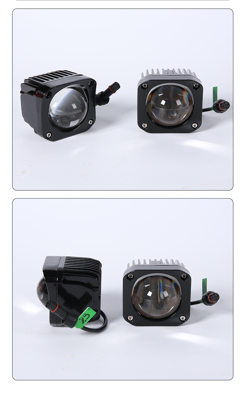 Single-Bead Motorcycle Spotlight, Strong Light Road Illuminator, Electric Vehicle Light, Ultra-Bright Led Headlight, External Car Light with Flashing Function
