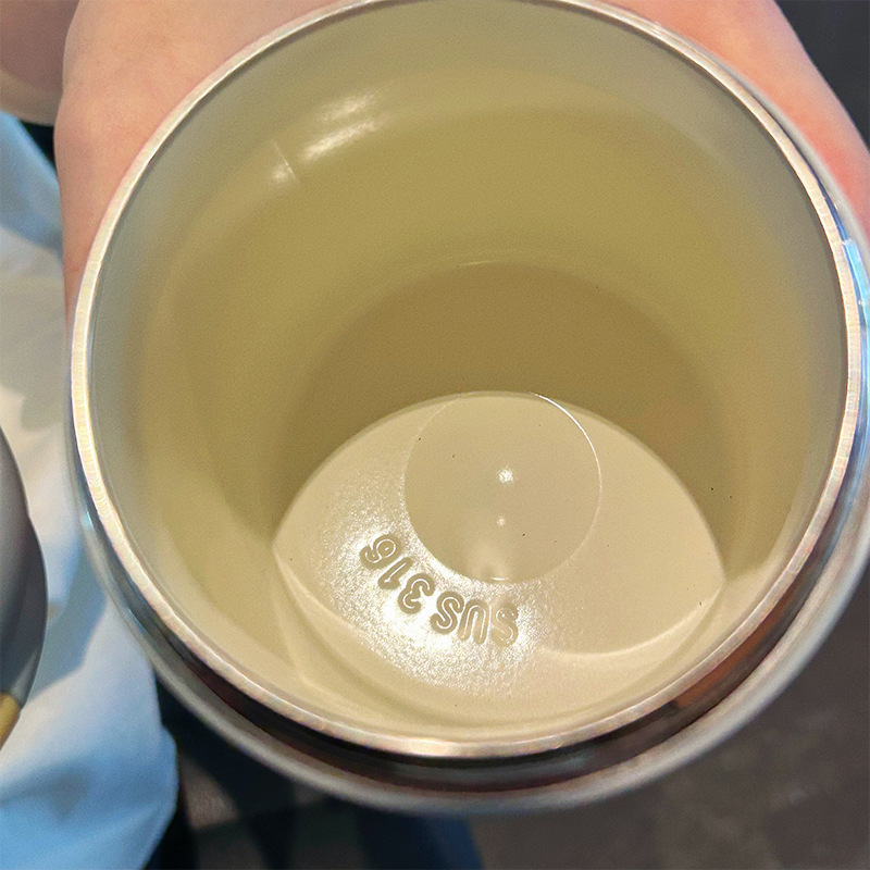 新型ins女子高颜値ストローカップ316ステンレス保温カップ陶磁器内胆カップ学生随行カップ|undefined