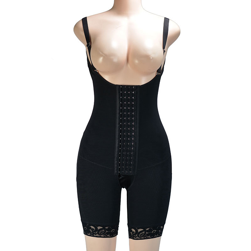 Summer mesh breathable four-breasted belly and waist-retracted one-piece body-beauty long body-shaping suit Shaper