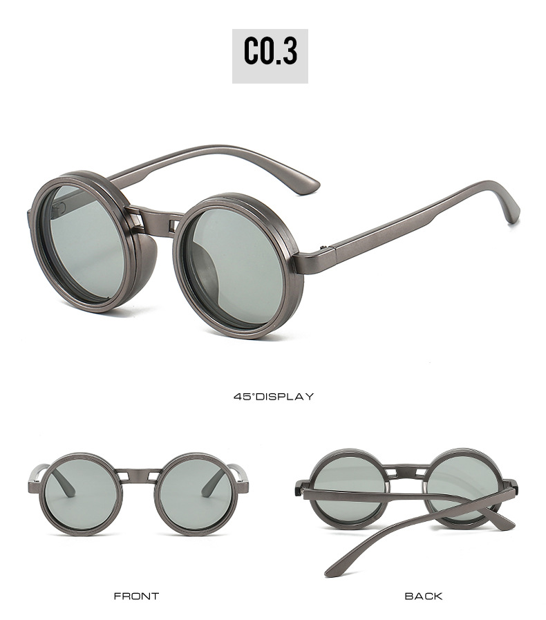 2025 Neue Sonnenbrille im kleinen runden Stil, modische Sonnenbrille mit individueller Persönlichkeit, manuell verstellbar, ideal für Outdoor-Aktivitäten wie Angeln, Großhandel, Trend Cross_voghion.com