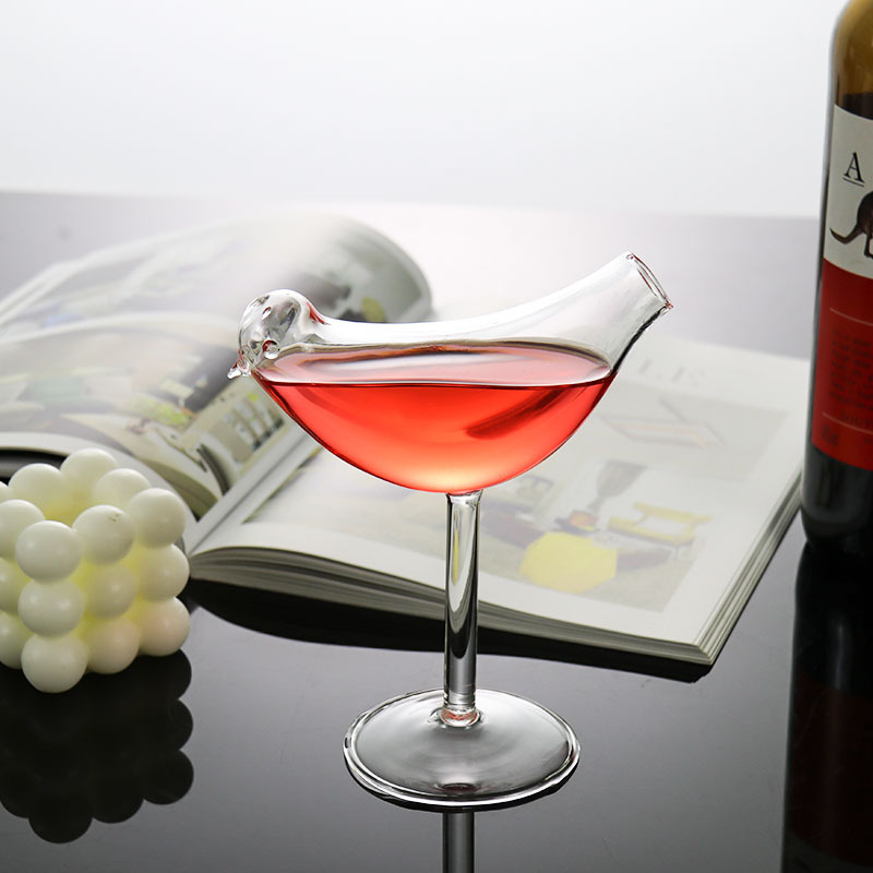 Pájaro copa de vino copa de champán copa de cóctel personalidad creativa Copa Bar discoteca jugo de vidrio