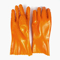 成人全浸胶颗粒PVC家用手套内层棉毛布防滑耐油耐酸碱橡胶手套
