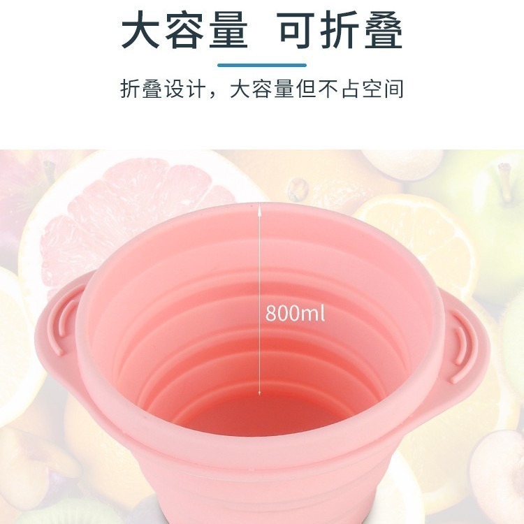 ♡ 食品グレードのシリコン製折りたたみボウル、旅行用伸縮式インスタントラーメンボウル、赤ちゃんや子供の旅行、アウトドアでの食事に最適、折りたたみ可能|undefined