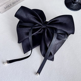 Большая заколка для волос с бантиком, хвостик для принцессы, заколка-крабик, французский стиль, изысканный стиль, оптовые продажи