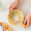 Creative cartoon rabbit handle bowl ceramic bowl with a cute handle bowl single handle baked rice bowl home breakfast noodle bowl