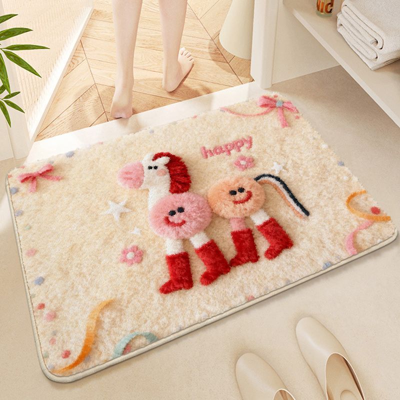 Cartoon Cute and Cute Kitten Bathroom Imitation Cashmere Thickened Absorbent Foot Mats Stain-Resistant Bathroom Door Mats and Floor Mats for Delivery