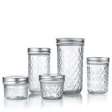 批发鱼子酱菱形梅森罐透明玻璃燕窝分装瓶