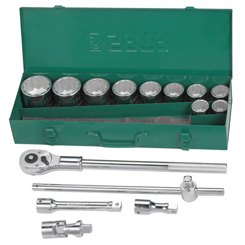 SATA世达工具 15件19MM系列12角套筒组套 09015