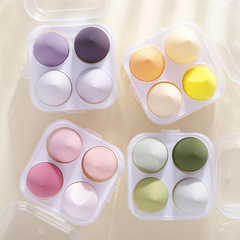 Latex-Free Sponge Puff, Dry and Wet Dual-Use Beauty Tool, Gourd-Shaped, Diagonal Cut, Water Droplet Color Correcting Palette, Beauty Sponge Set