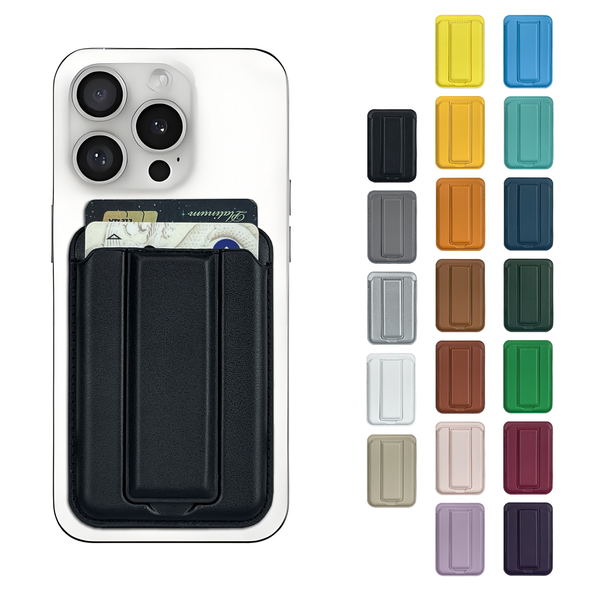 Soporte de paquete de tarjetas de succión magnética de suministro directo del fabricante, doble fila N52 fuerza magnética súper fuerte para la serie iPhone de Apple