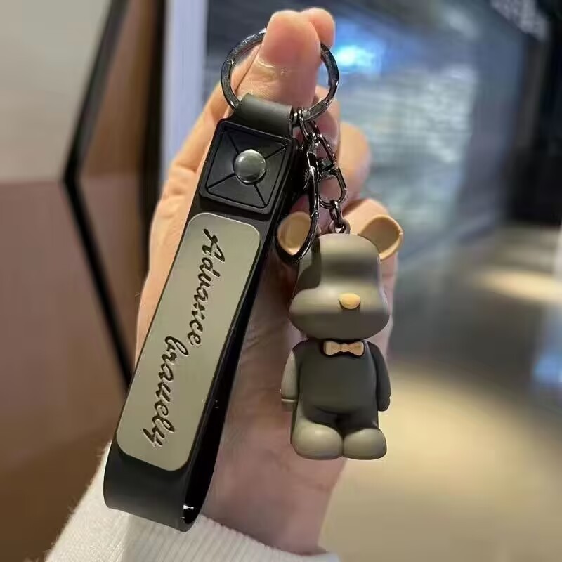 暴力蝶ネクタイクマキーホルダーペンダントバックルアクセサリーバッグ小さなギフト小さなギフトかわいい卸売クリエイティブキーホルダー|undefined