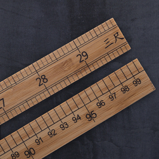 Bamboo Ruler for Measuring Clothes, Clothing Tailor Tool, Wooden Ruler 1m, Measuring Tape 30cm, Sewing Straight Ruler, Market Ruler