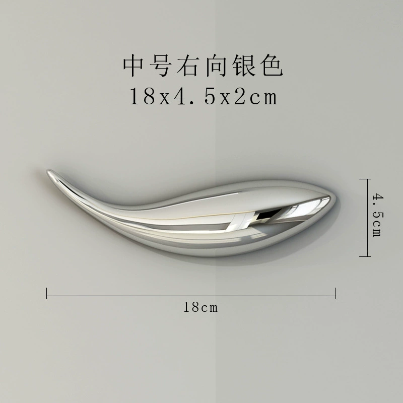 Electroplated Fish Wall Art, Resin Home Decoration, Indoor Wall-Mounted Silver & Gold