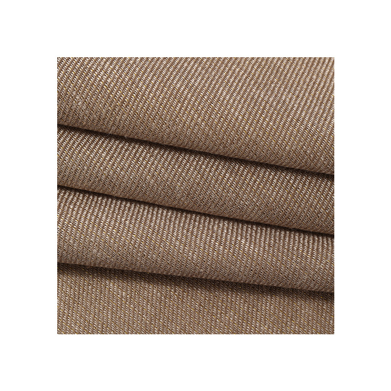 215 gramos de tela diagonal dorada de lino puro transpirable y cómoda camisa de primavera y verano con tela casual para pantalones image 6
