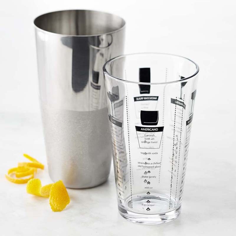 Boston Shaker Acero inoxidable vidrio Shaker fruta té herramienta bar coctelera traje