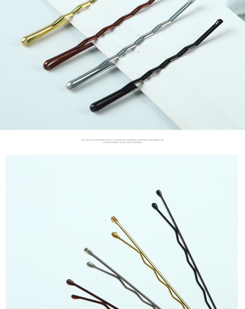 金色银色咖啡色黑色一字波浪夹_07