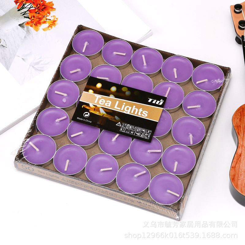 Velas de aromaterapia sin humo Día de San Valentín Imagen de péndulo romántico Fragancia redonda 5g 50 piezas Té caliente Cera de té al por mayor