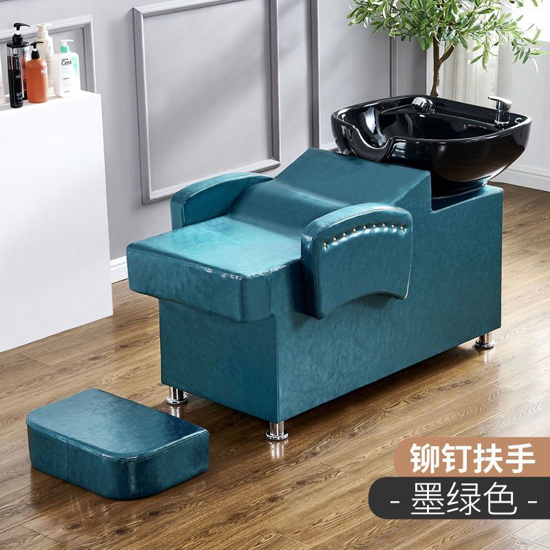 Cama de champú semi-reclinada, perforadora de estilo europeo para peluquerías
