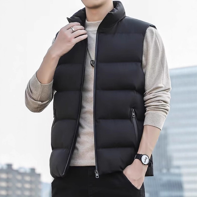 Autumn and Winter New down Vest Outer Vest Jacket Waistcoat Winter Men's Large Size Warm Sleeveless Vest Jacket