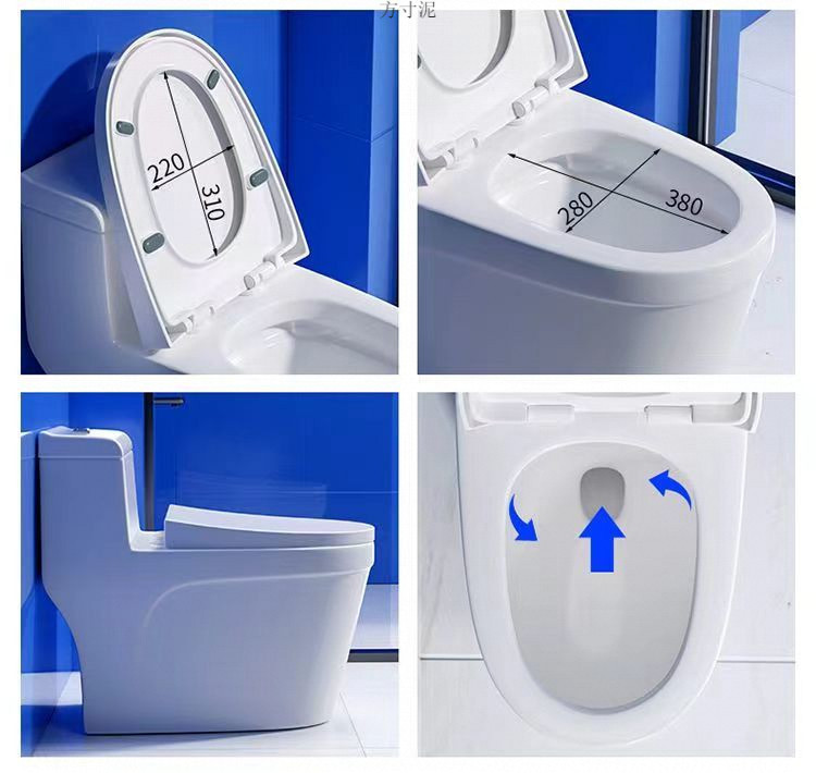 German FHFH toilet, first-class water efficiency 10.0, large sewage vortex outlet, anti-splash and anti-odor siphonic household toilet undefined