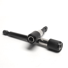 Cross-border 1/4 hexagonal conversion adapter 6.35 hexagonal handle bit black hat quick release adapter 60/100/150mm