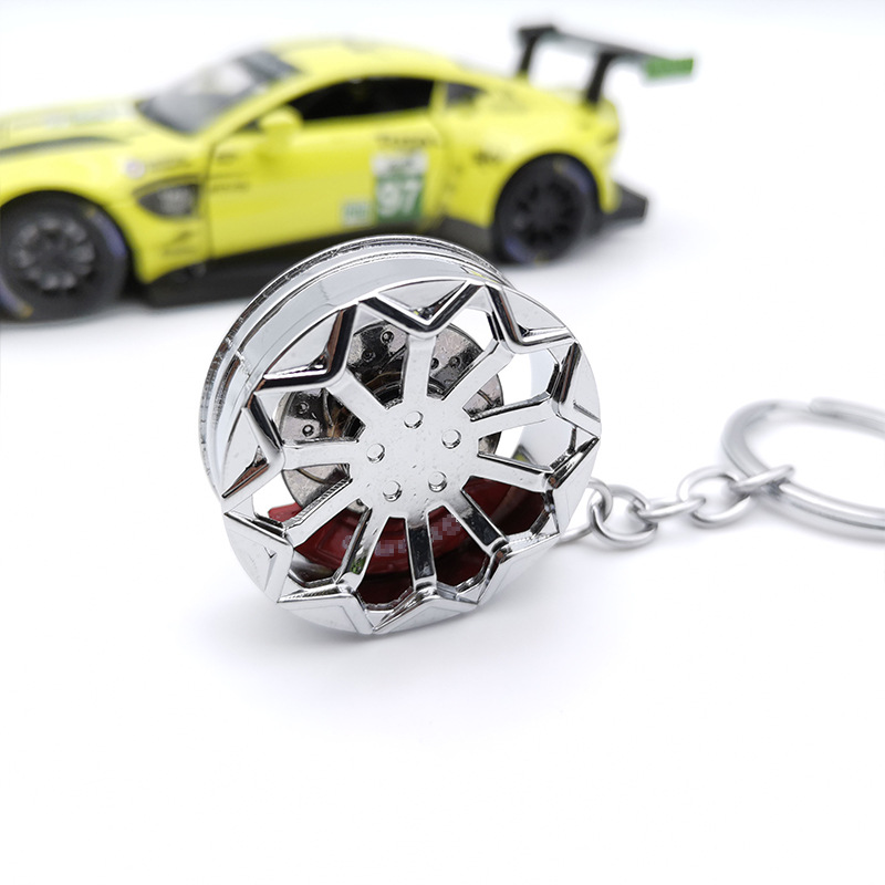 国境を越えた対外貿易TE37 BBSハブキーホルダー車ファン改造ブレーキディスク付き金属ハブ車ストラップ
