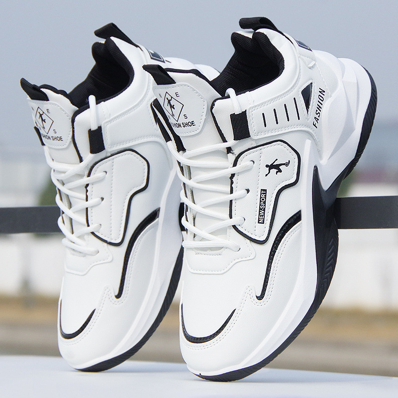 Autumn Basketball Shoes sneaker Men's Leather Waterproof Non-slip Practical Wear-resistant High-top Shoes Trendy All-match Running Shoes