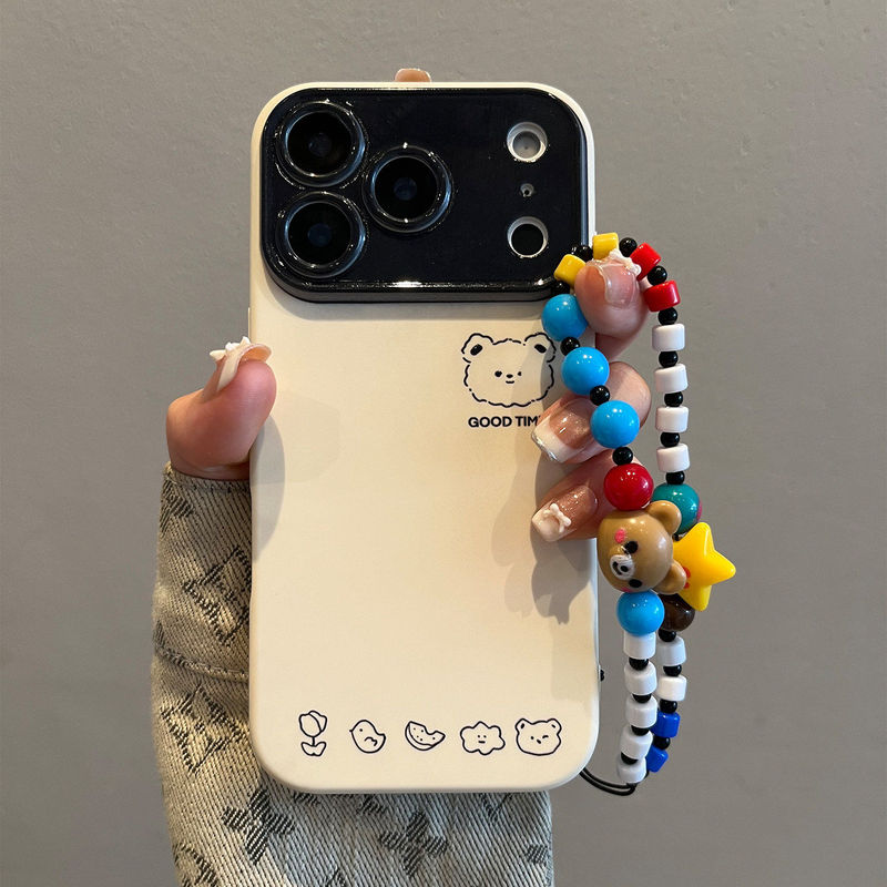 Little Bear Apple 16E Mobile Phone Protective Case with Lanyard for Women, Iphone17Por High-End Niche Style Protective Case Little Bear Apple 16E Mobile Phone Protective Case with Lanyard for Women, Iphone17Por High-End Niche Style Protective Case