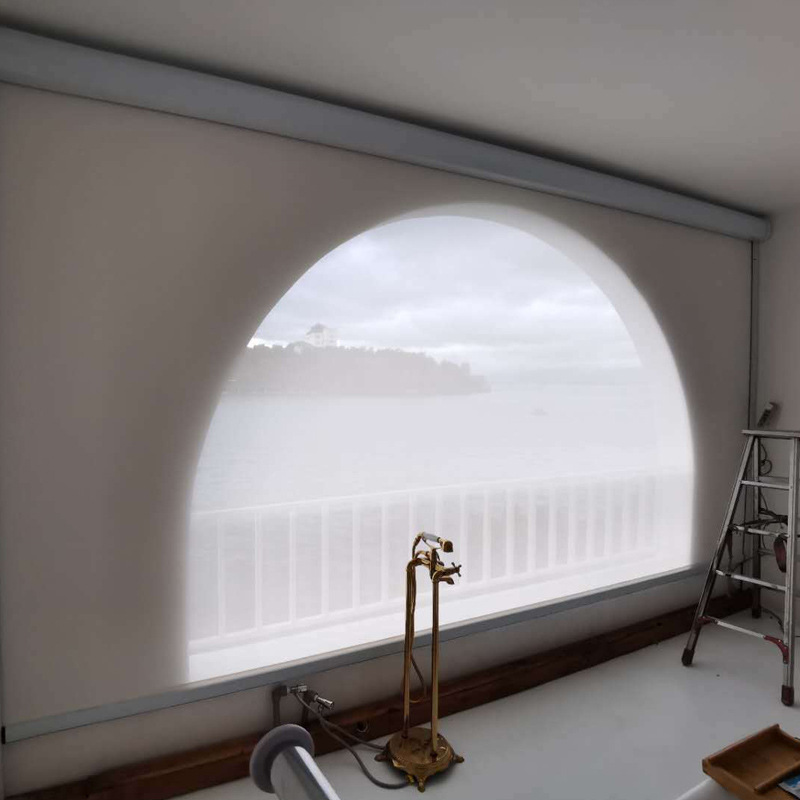 Control remoto inteligente automático cortina completa sombreado elevación eléctrica a prueba de viento obturador Oficina dormitorio obturador a prueba de viento