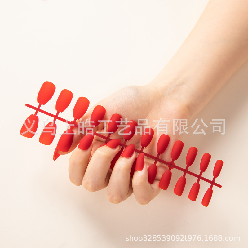 Short Solid Color matte matte ballet Armor Coffin Armor Removable Fake Nail Patch Finished ballet