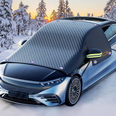 Car snow shield sunshade, car front sunshade - 10-magnet-thickened-version-green-ears-extra-large-size-do-not-purchase-requires-customization