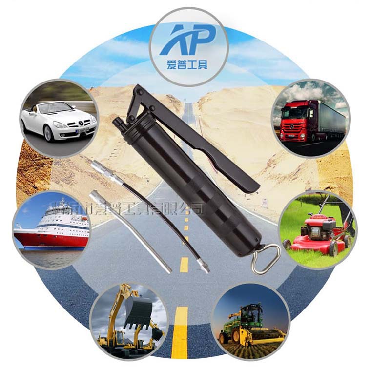 厂家供应禄达黑金刚黄油枪 500cc 黑金刚黄油枪 单压杆手动