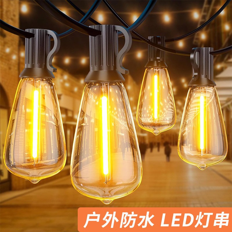 Transfronterizo suministro directo de material especial de pared exterior jardín patio aire impermeable decoración led retro al aire libre string st38