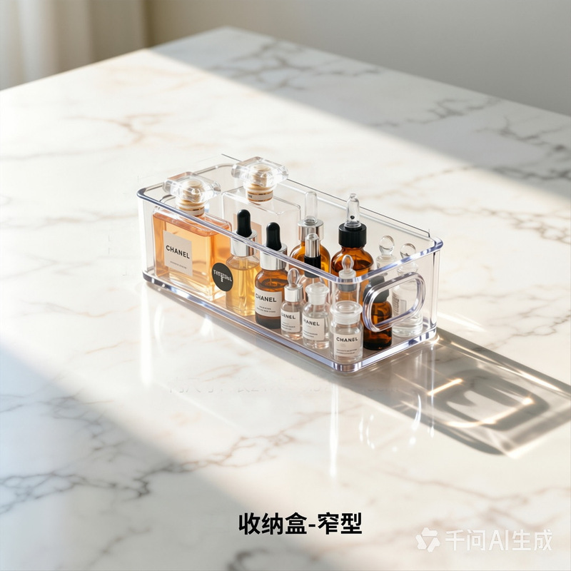 Desktop Storage Box Rectangular Pet Transparent Cosmetic Vanity Storage Box Desktop Storage Box Rectangular Pet Transparent Cosmetic Vanity Storage Box