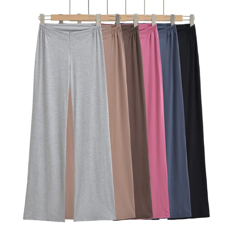 26 Spring and Autumn New Style Women's American Style Hot Girl Solid Color High Waist V-Waist Zipper Wide-Leg Pants with Draping Effect Yoga Sports Straight-Leg Pants