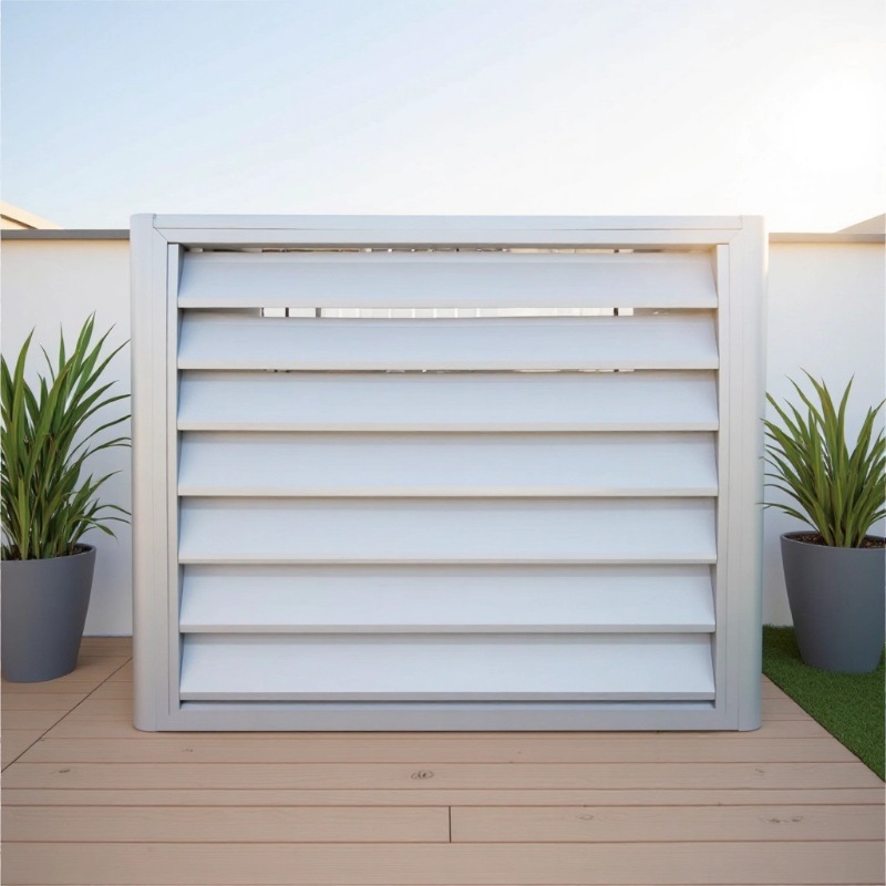 铝合金百叶窗百叶窗价格百叶片75毫米宽铝片边框为铝管颜色白灰绿