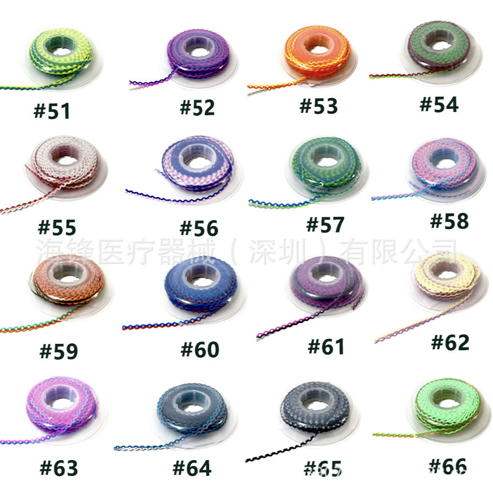 Стоматологическая двухцветная резиновая цепь зубная цепь лигатура цветная резиновая цепь резиновая цепь лигатура цепная кольцо 4,5 м