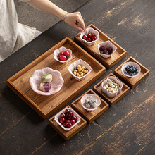 胡桃木家用收纳盘子茶盘壶承托盘餐盘糕点盘实木点心蛋糕零食果盘