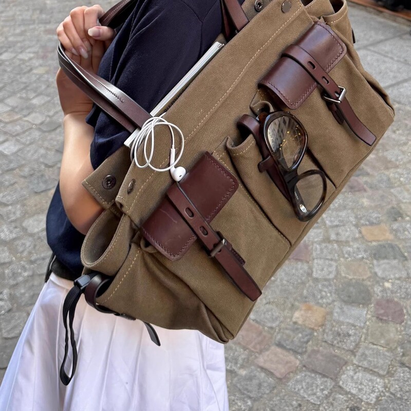 New Trendy Fashion Versatile Woven Tassel Design Stylish Single-Shoulder Square Tote Bag