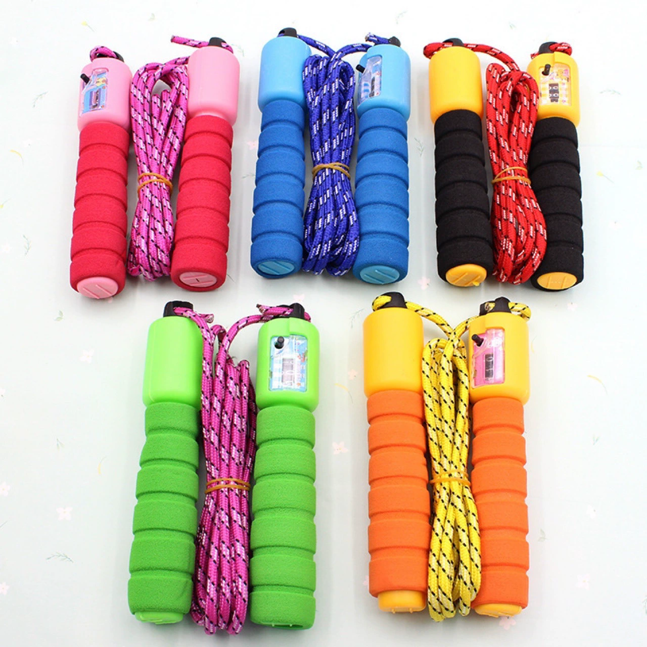Sponge jump rope for teaching maths for gym for students