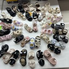 男女混搭夏季甜美防滑中大童休闲沙滩凉鞋公主凉鞋带蝴蝶结