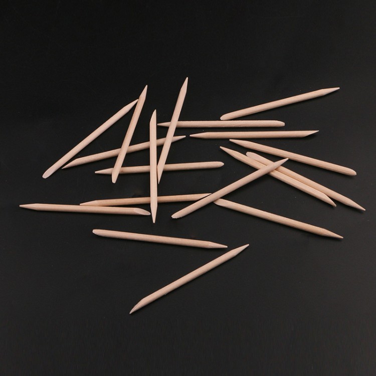 Herramientas de manicura para usar uñas naranja punta de perforación 100 piezas de eliminación de la piel limpia esmalte de uñas madera de 9.5cm al por mayor