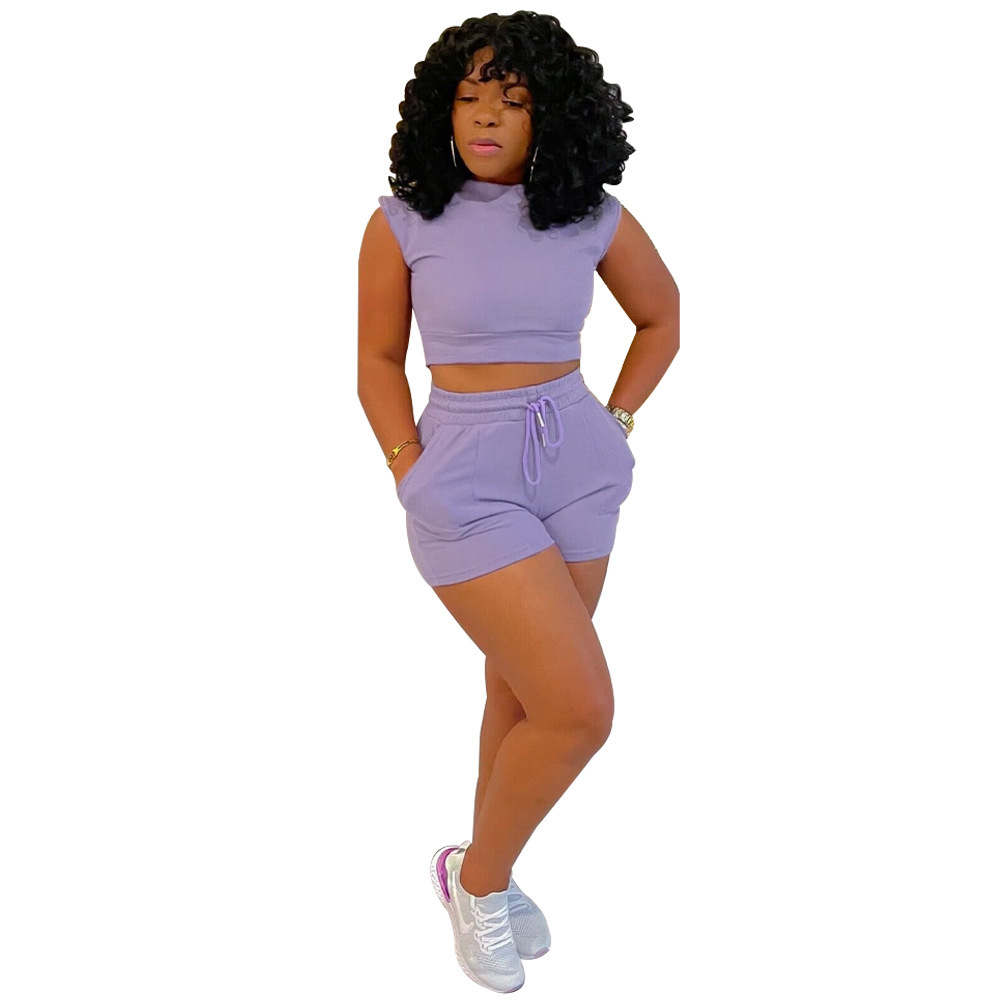 Women's solid color fashion casual suit