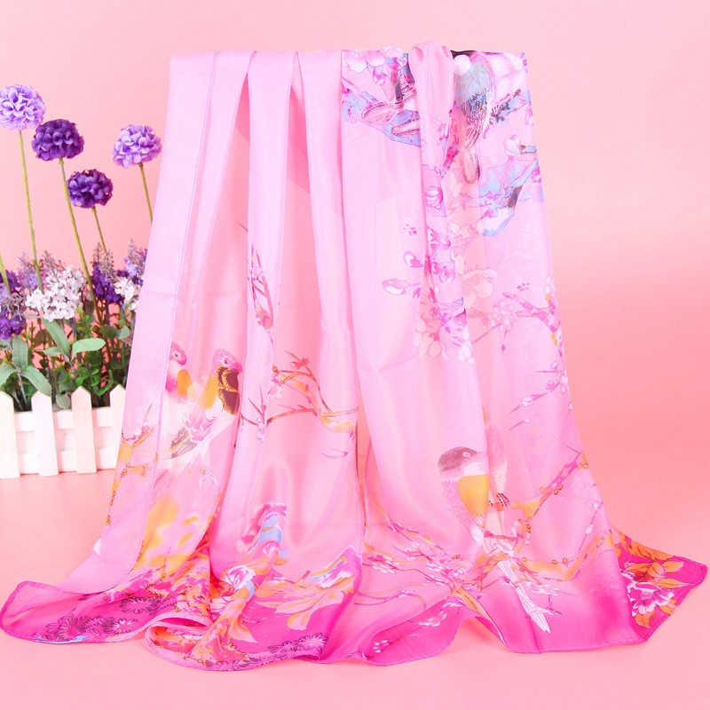 New magpie primrose female chiffon spring and autumn scarf wholesale small scarf shawl scarf female gift factory wholesale