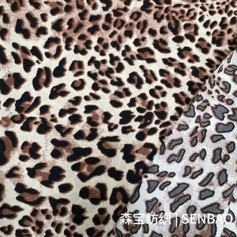 新しいスポットヒョウ柄生地ヨーロッパとアメリカの虎柄動物生地透かしポリエステル 100D 四方向ストレッチ|undefined