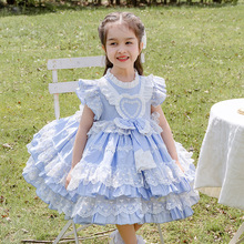 原创设计2024夏新款洛丽塔Lolita蓬蓬裙女童公主宴会裙背心连衣裙