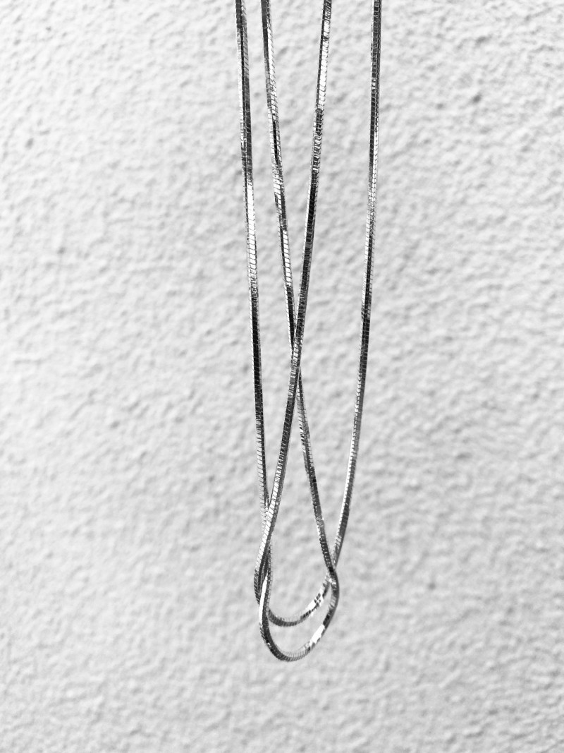 Fashion Geometric Titanium Steel Plating Layered Necklaces 1 Piece